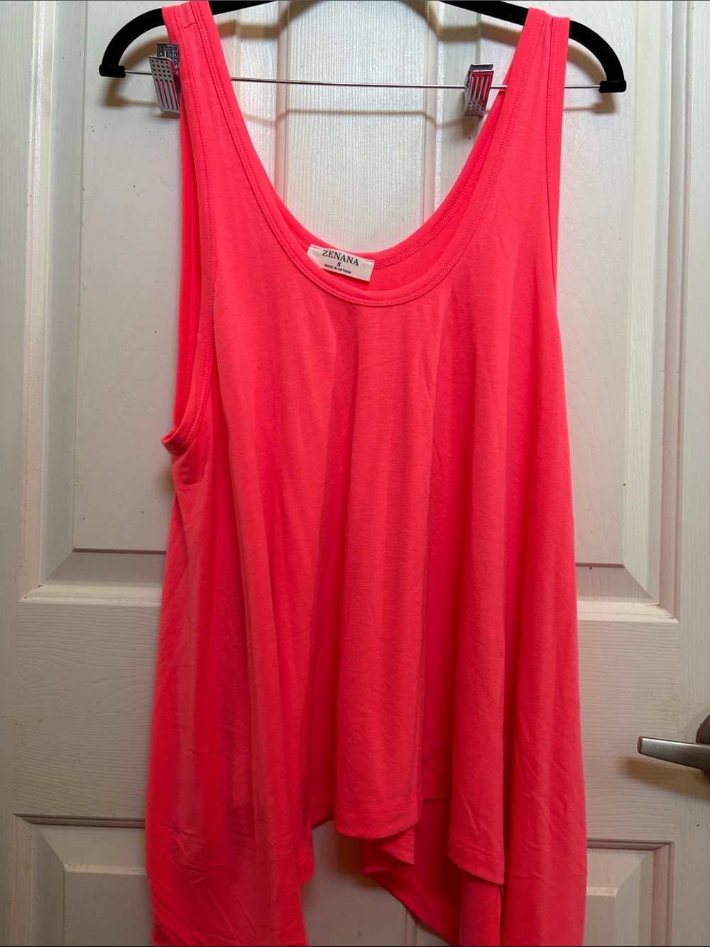 Zenana Outfitters Neon Pink Scoop Neck Tank Top